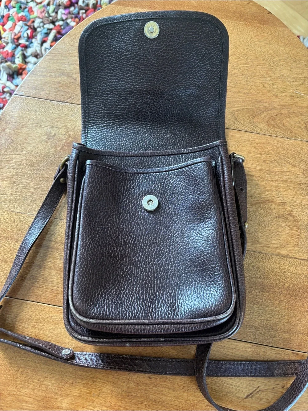 Dark Brown Leather Crossbody Bag - Classic Everyday Carry